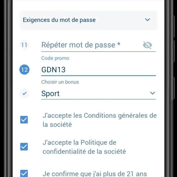 comment s'inscrire sur 1xbet en utilisant le code promo GDN13 et recevoir des bonus