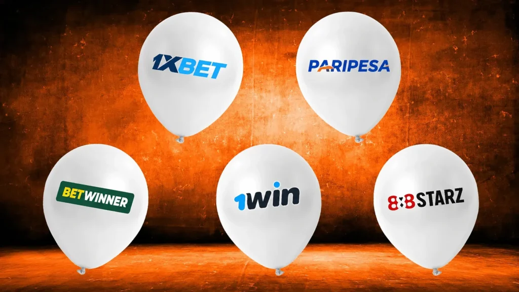 Interface illustrant les meilleurs bokkmakers de pari sportifs en ligne en Afrique
